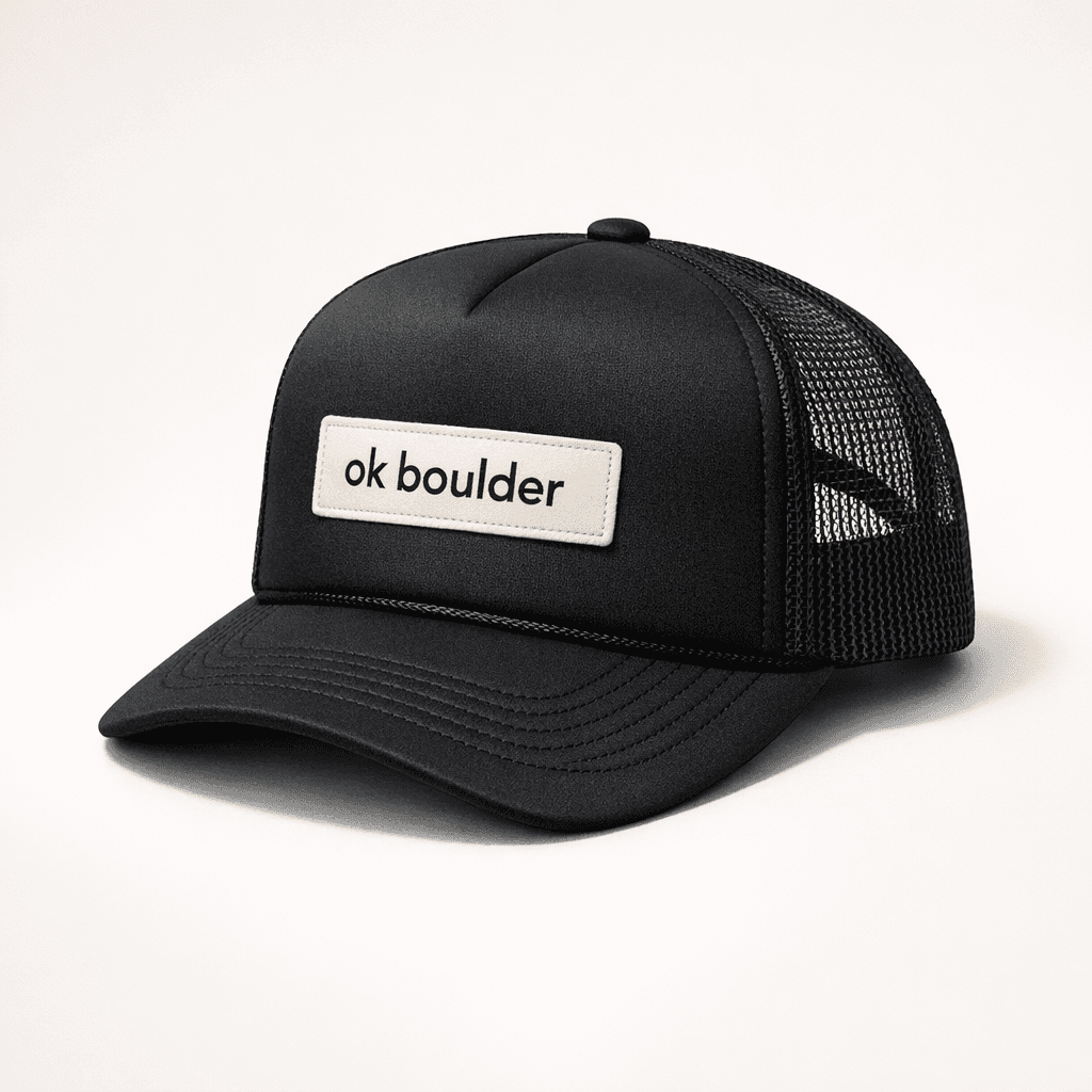 Black trucker hat